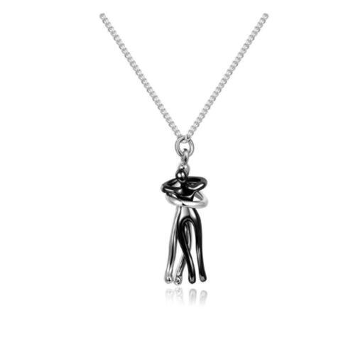 Love Hug Necklace Unisex Men Women Couple Jewelry Simple Temperament Clavicle Chain Gift