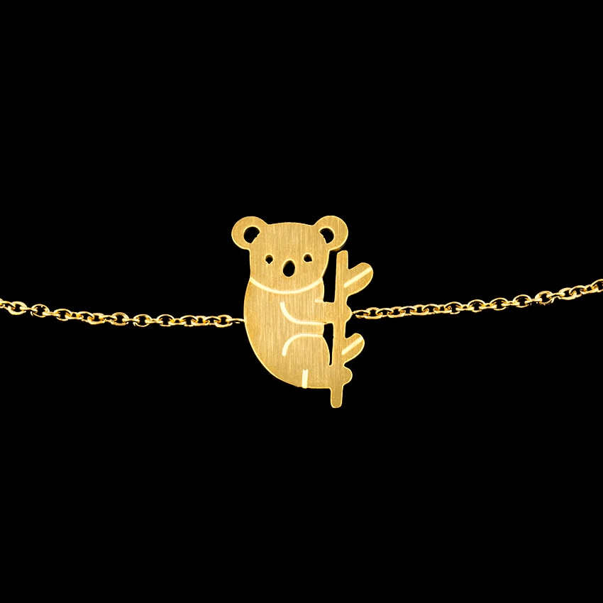 Koala Link Chain Stainless Steel Bracelet