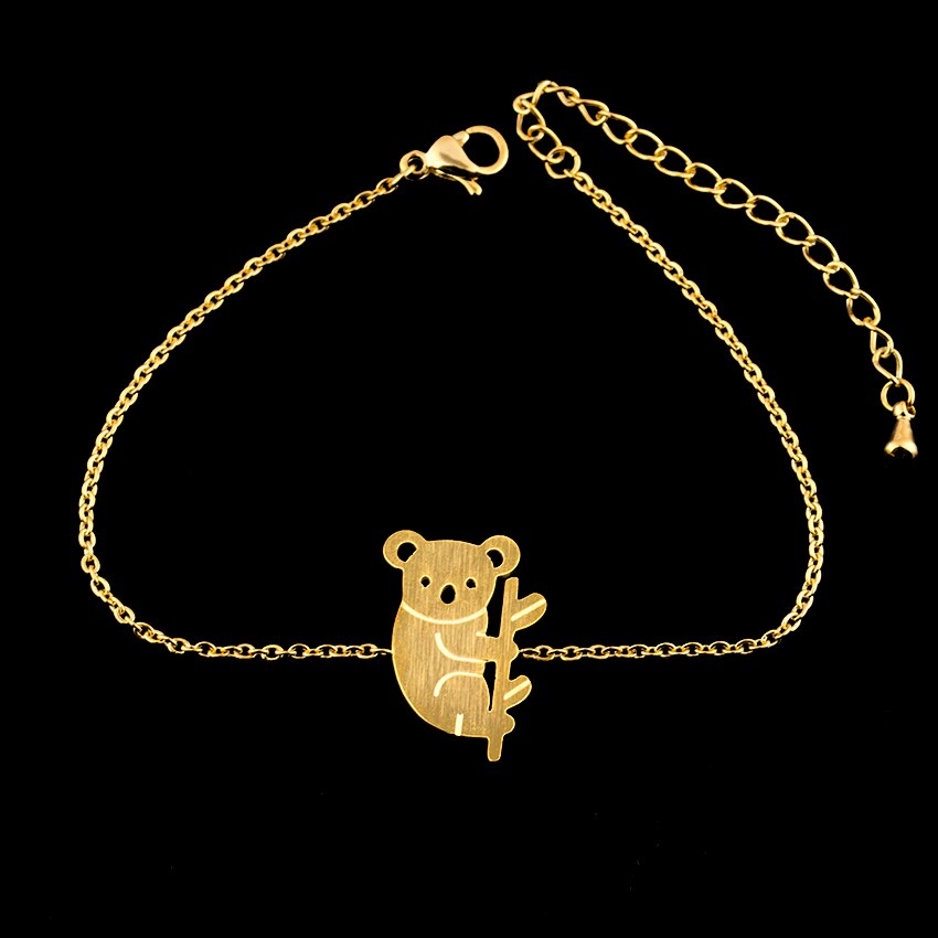 Koala Link Chain Stainless Steel Bracelet