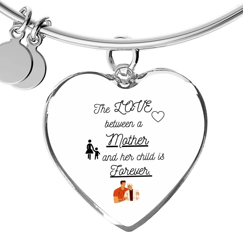 Mother's Love Engraved Bangle Bracelet