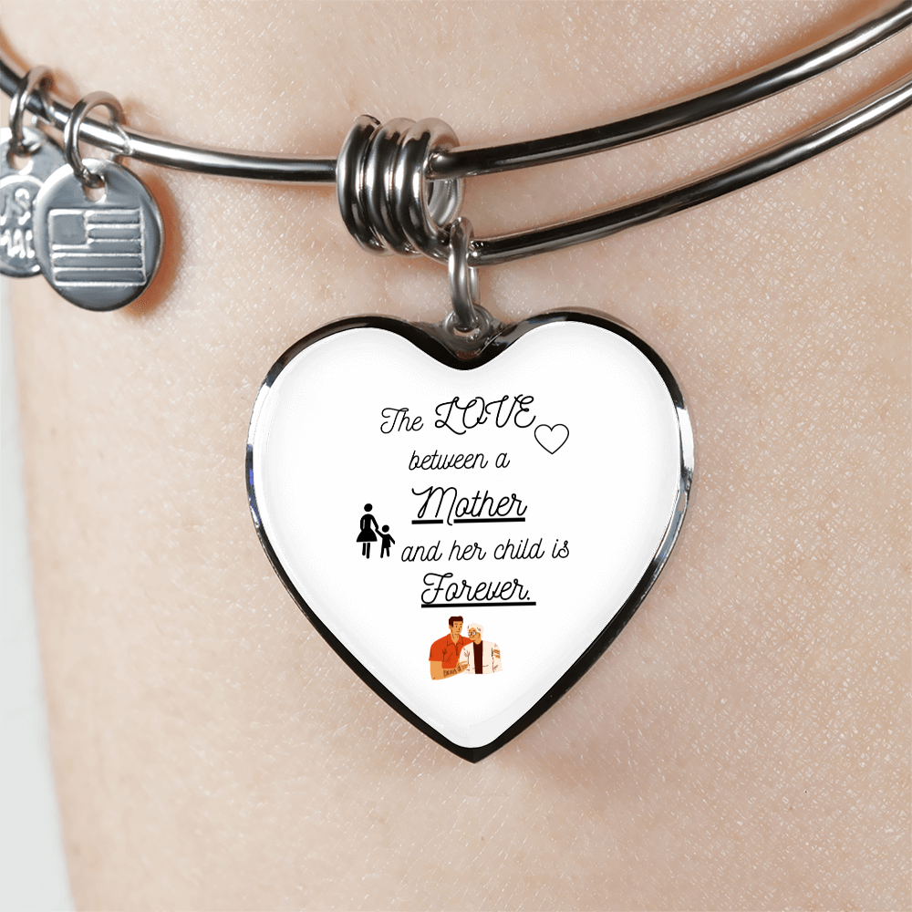 Mother's Love Engraved Bangle Bracelet