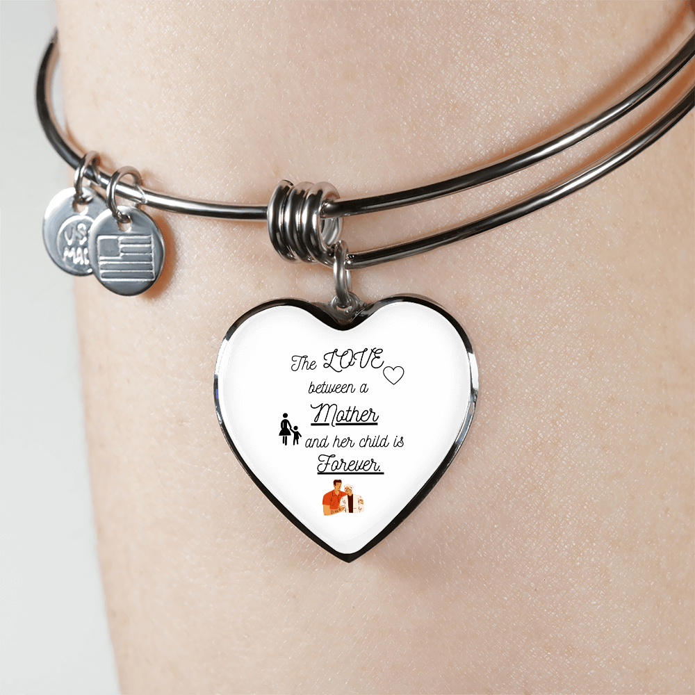 Mother's Love Engraved Bangle Bracelet