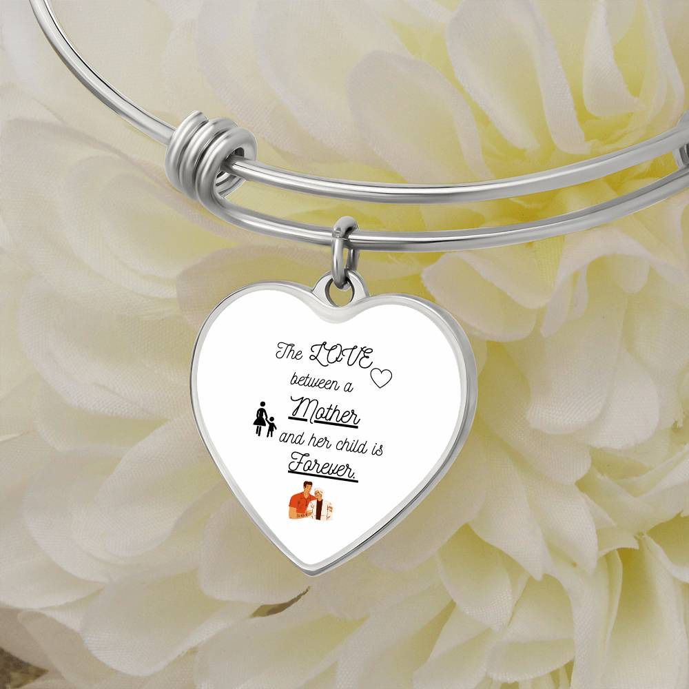 Mother's Love Engraved Bangle Bracelet