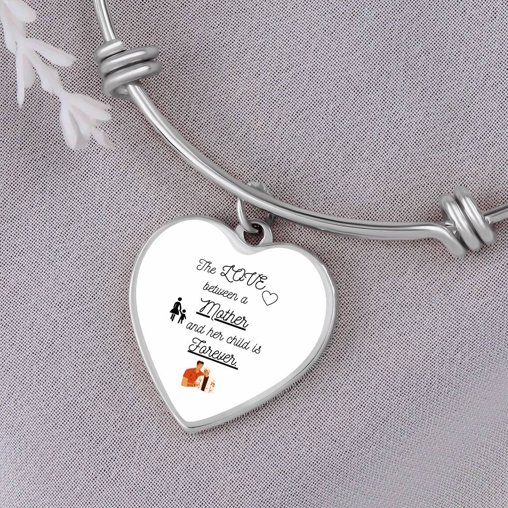 Mother's Love Engraved Bangle Bracelet