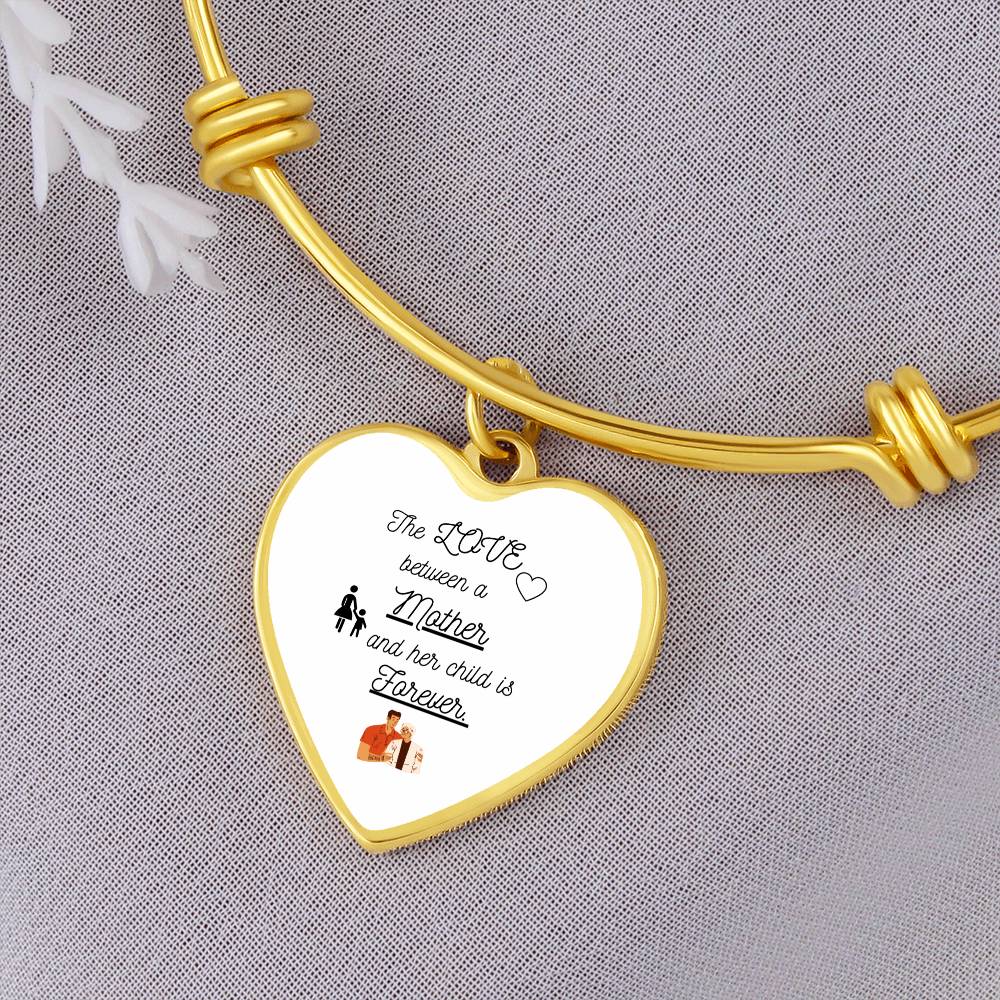 Mother's Love Engraved Bangle Bracelet