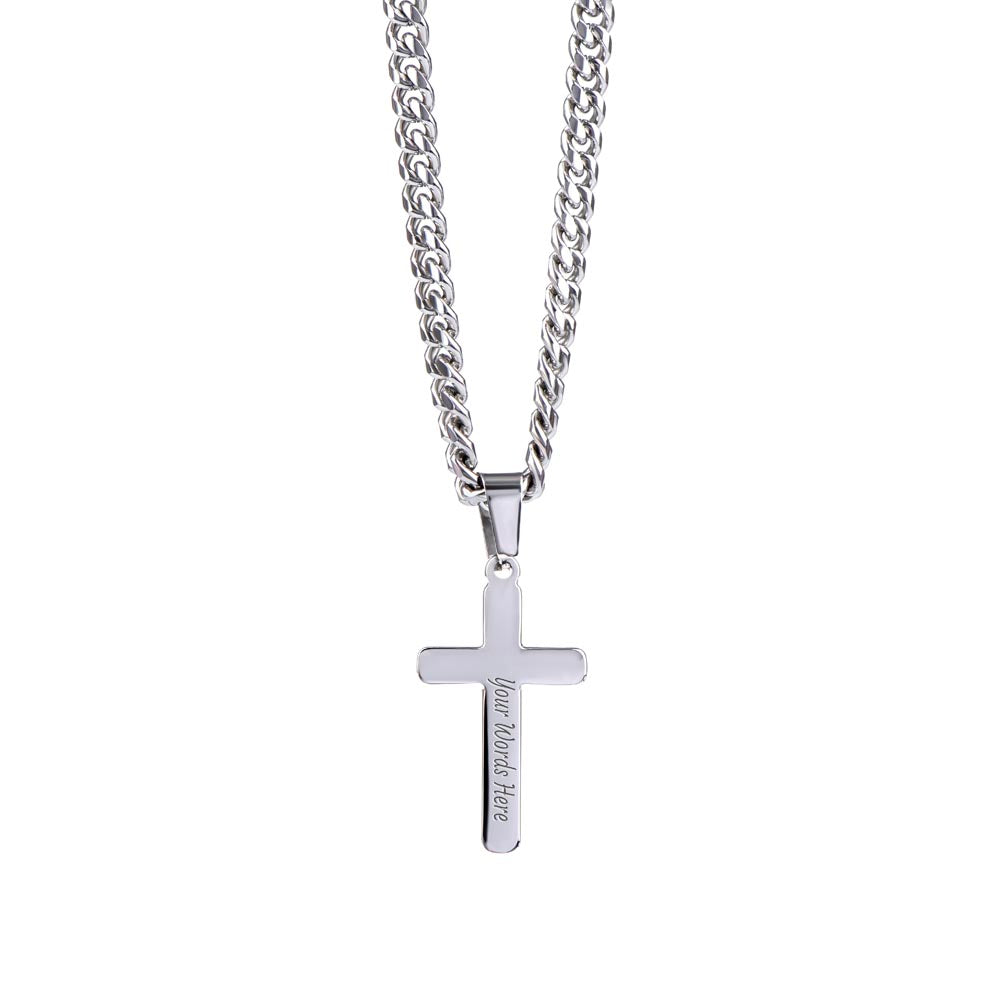 Cuban Chain with Artisan Cross Necklace