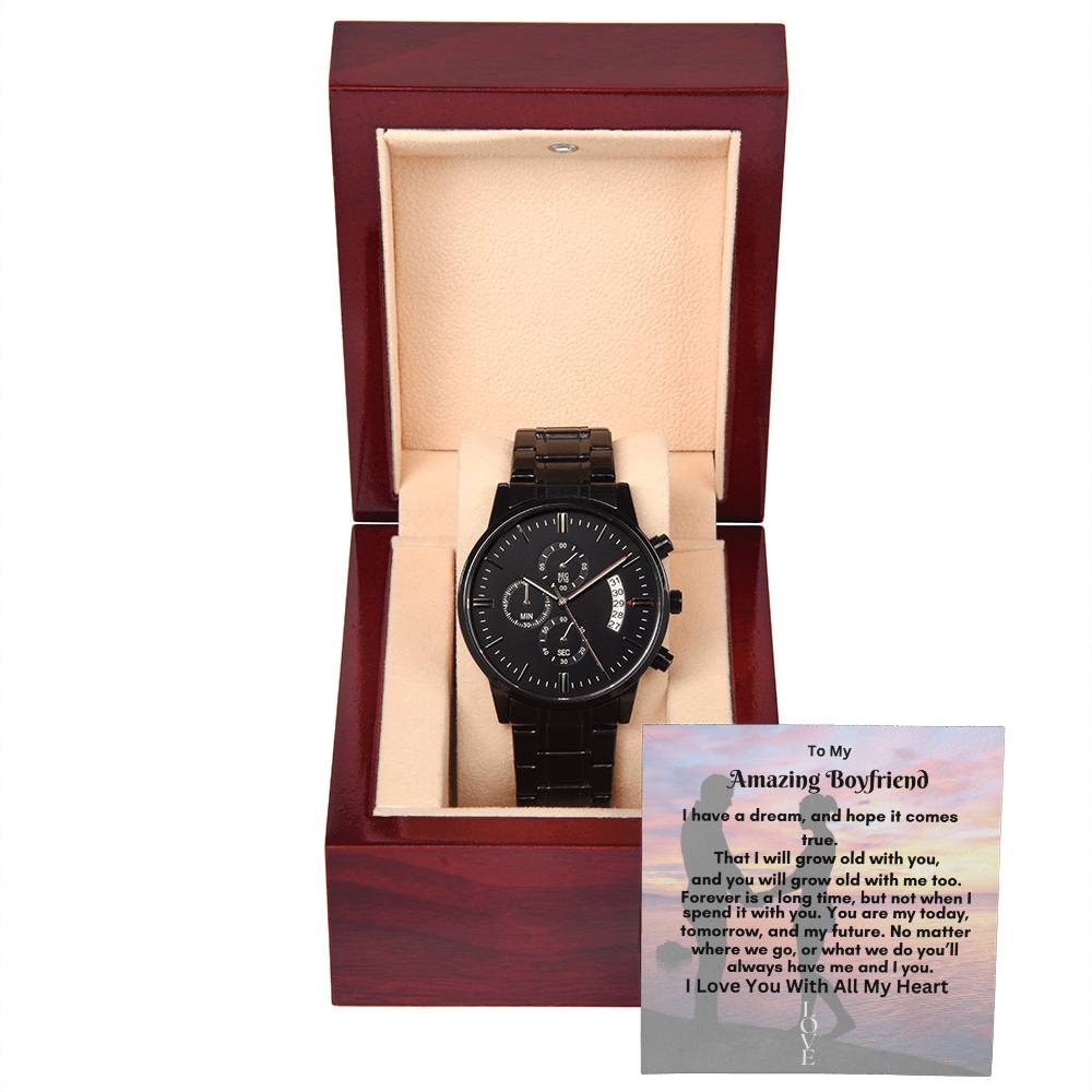 Black Chronograph Watch