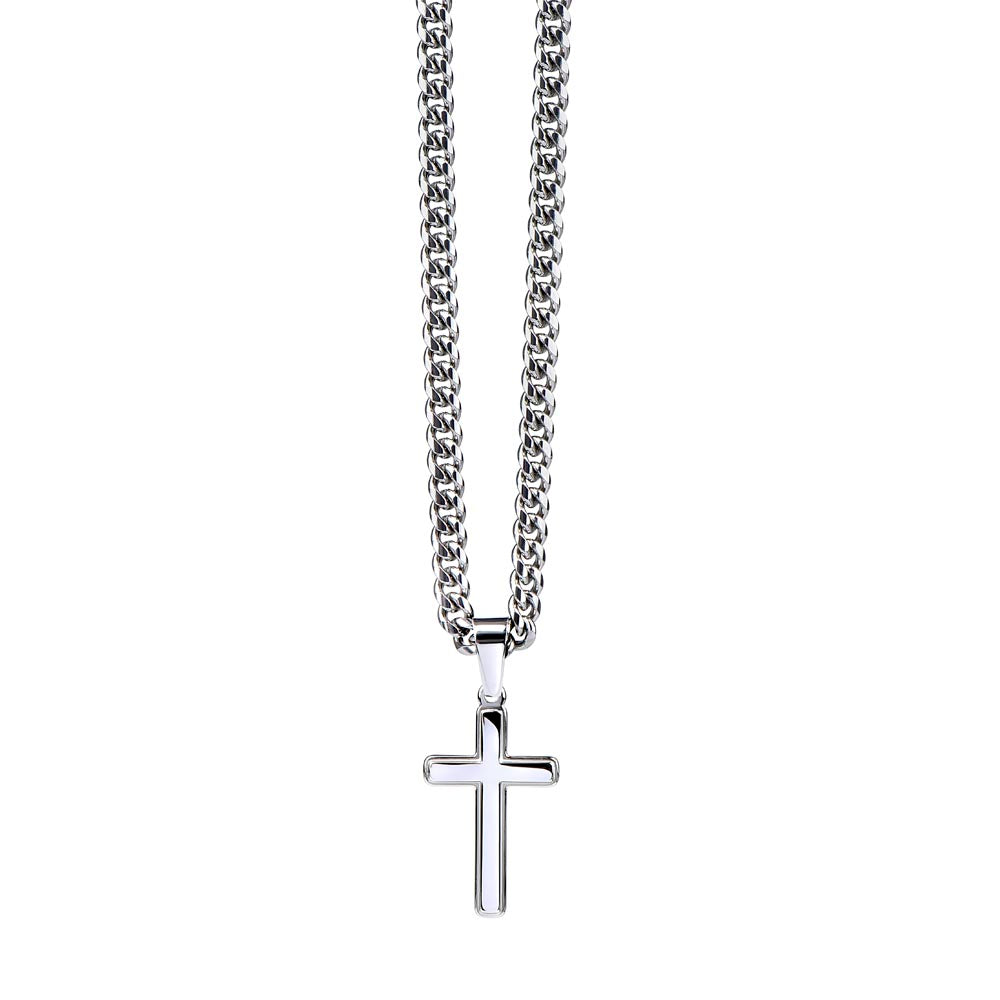 Cuban Chain with Artisan Cross Necklace