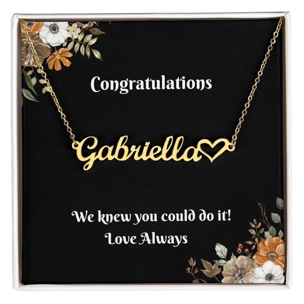 Personalized Heart Name Necklace