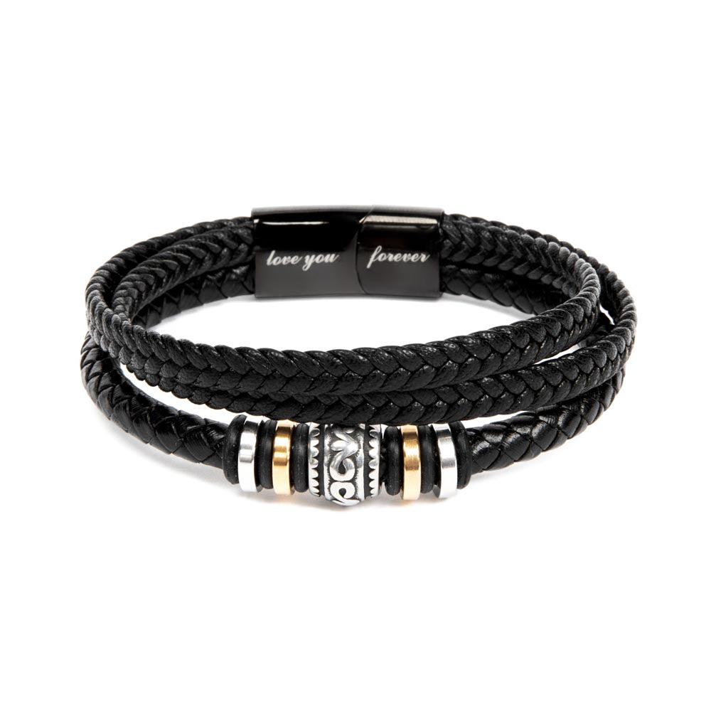 Eternal Love Men's Vegan Leather Bracelet