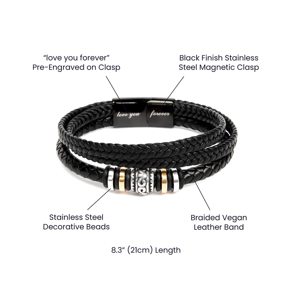 Men's "Love you Forever " Bracelet    On sale for a limited time