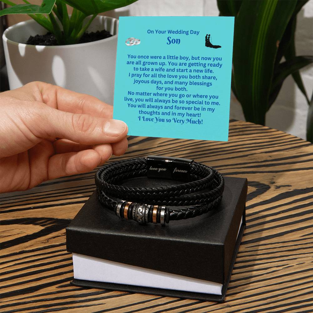 Eternal Love Men's Vegan Leather Bracelet