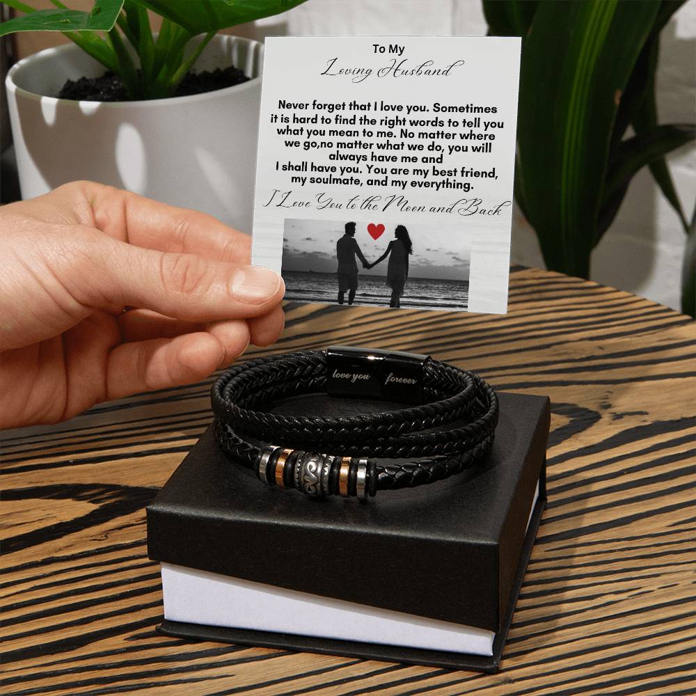 Forever Love Men's Magnetic Clasp Bracelet