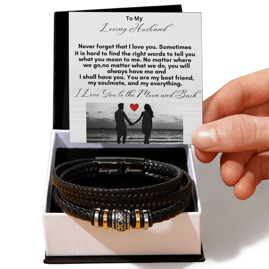 Forever Love Men's Magnetic Clasp Bracelet