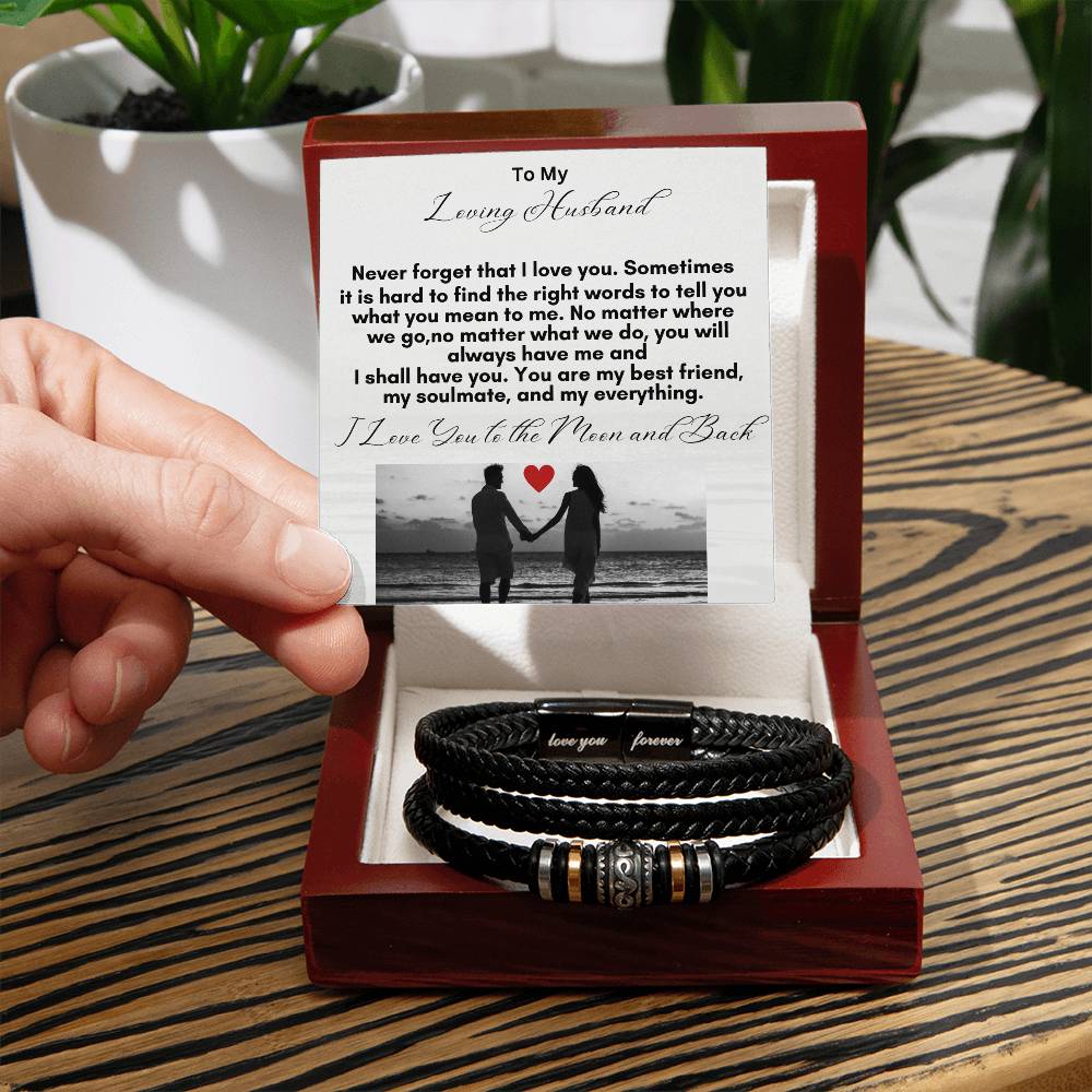 Forever Love Men's Magnetic Clasp Bracelet