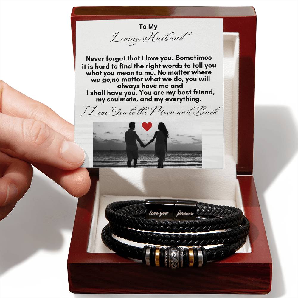 Forever Love Men's Magnetic Clasp Bracelet