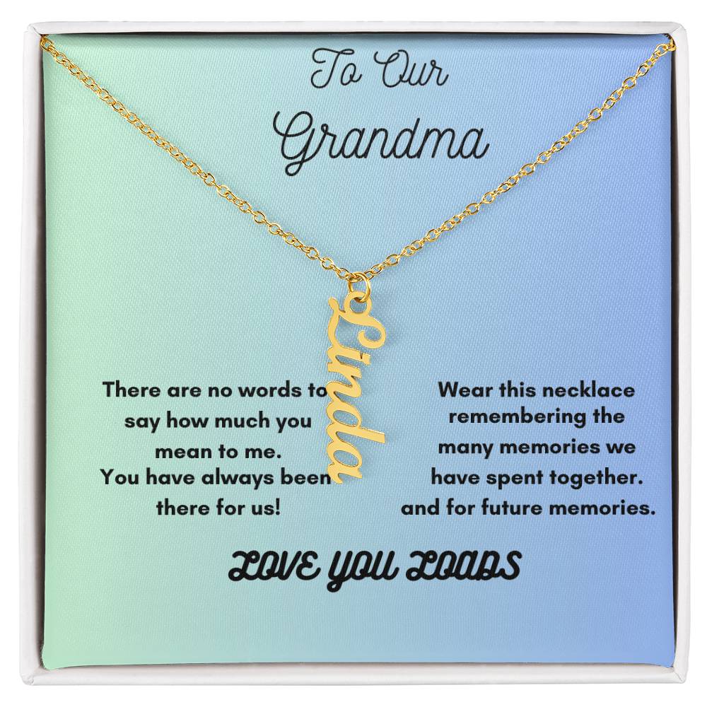 A Personalized Necklace for Grama