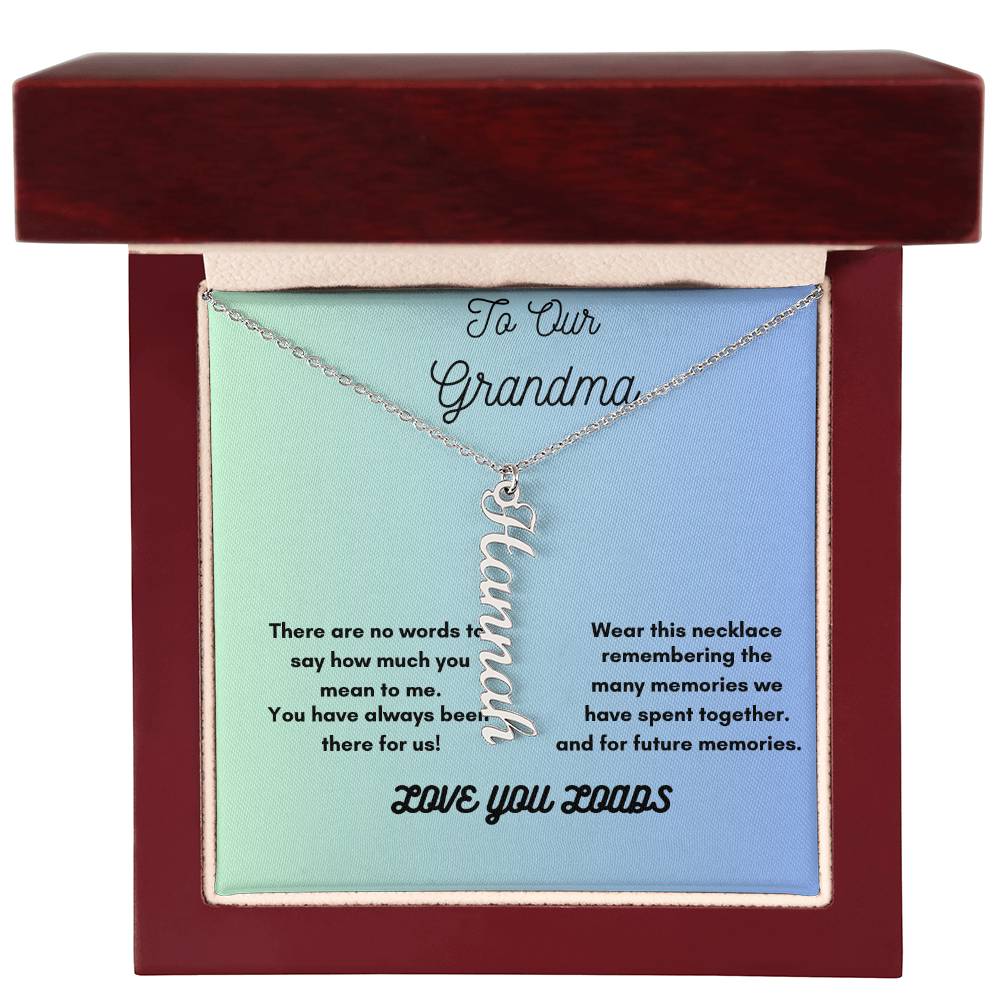 A Personalized Necklace for Grama