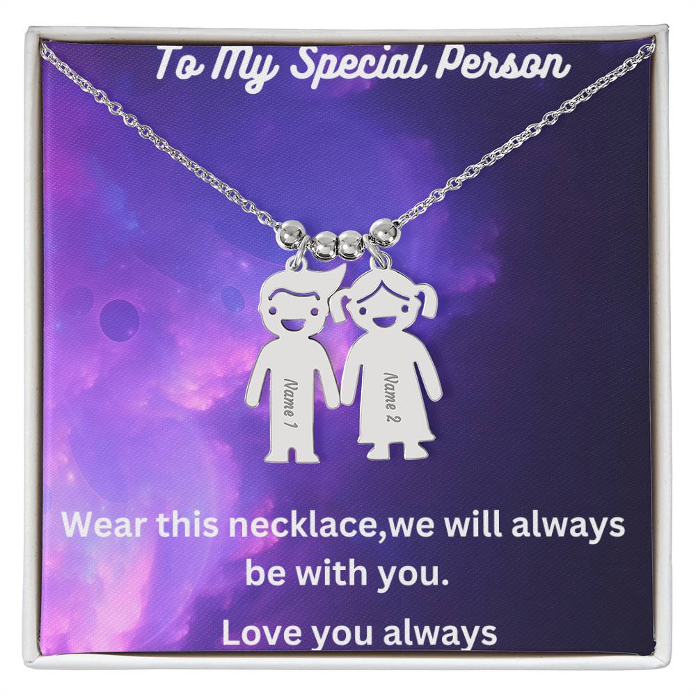 Engraved Kids Charm Necklace