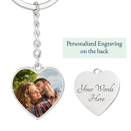 Photo Heart Key Chain